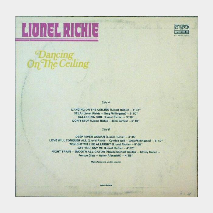 Lionel Richie - Dancing On The Ceiling (ex+/ex)