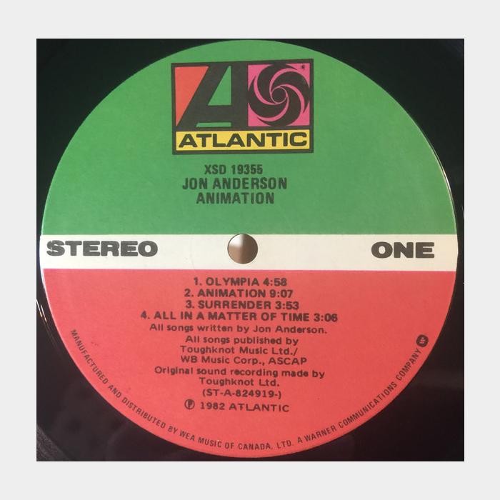 Jon Anderson - Animation (ex+/ex+)