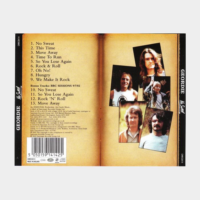 CD Geordie - No Sweat