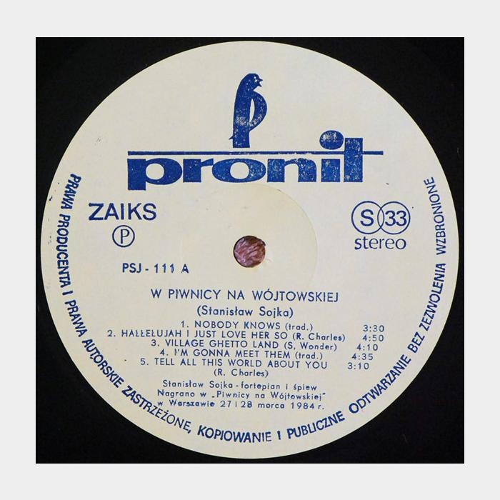 Stanislaw Sojka - W Piwnicy Na Wojtowskiej (ex+/ex)