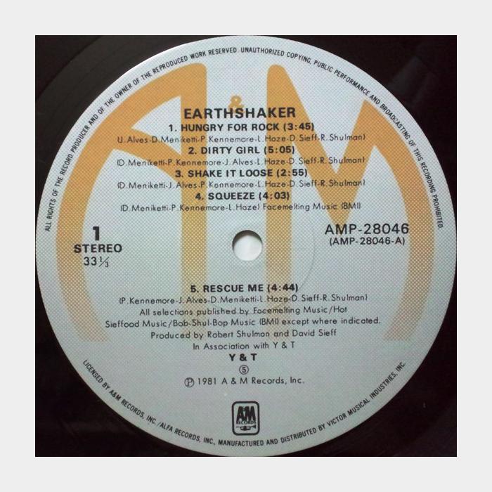 Y&T - Earthshaker (ex+/ex+)