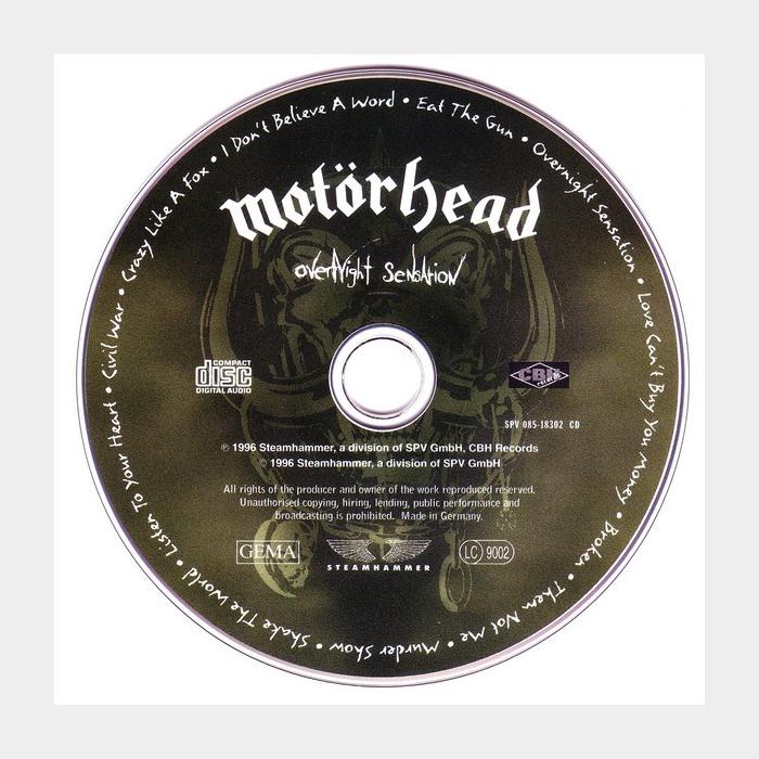 CD Motorhead - Overnight Sensation