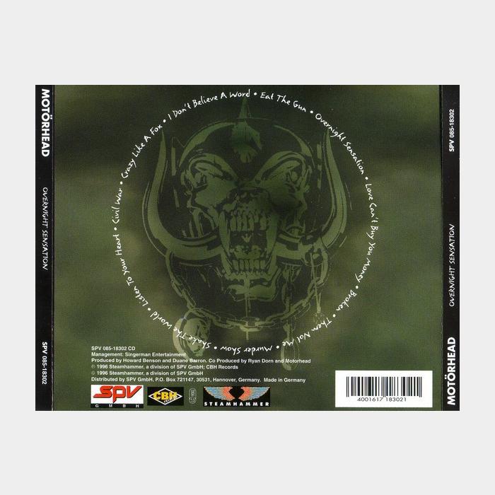 CD Motorhead - Overnight Sensation