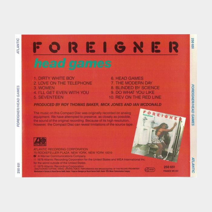 CD Foreigner - Head Games