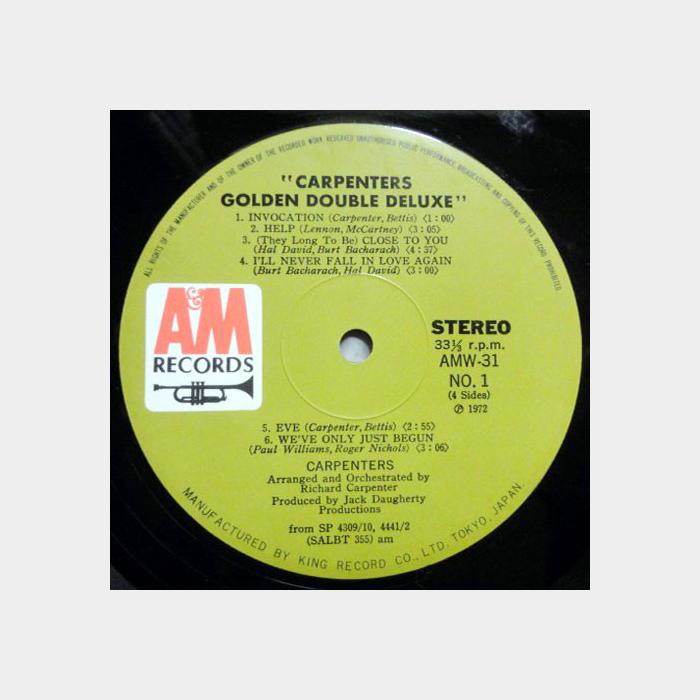 Carpenters - Golden Double Deluxe 2LP (ex+/ex+)