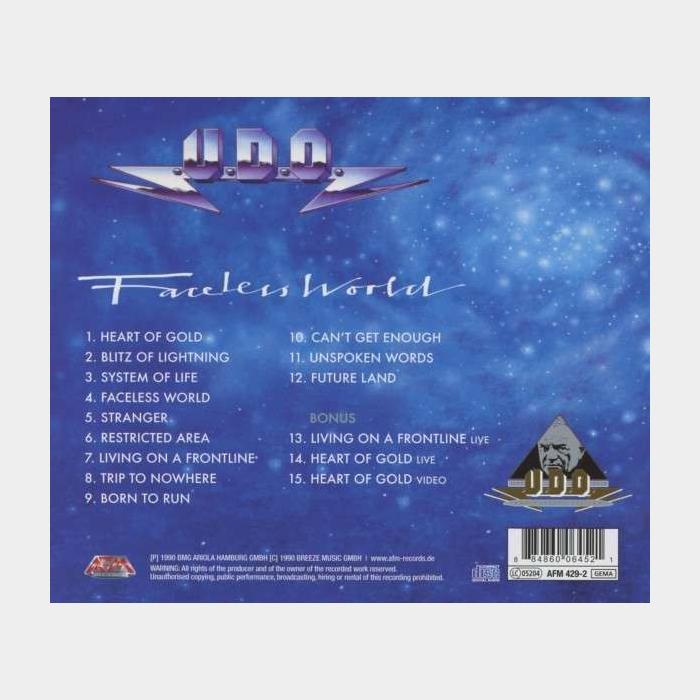 CD U.D.O. - Faceless World