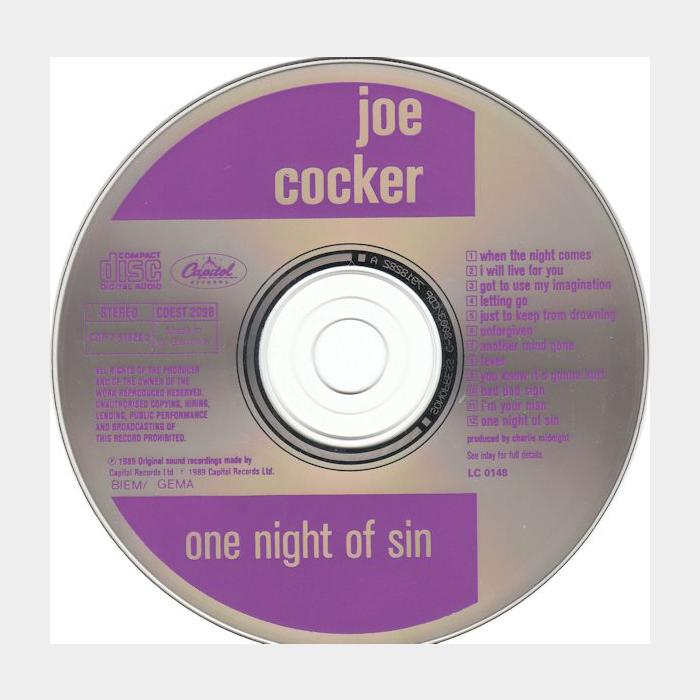 CD Joe Cocker - One Night Of Sin