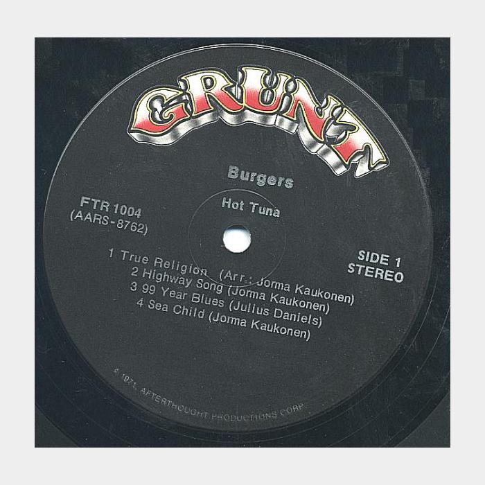 Hot Tuna - Burgers (ex/vg+)