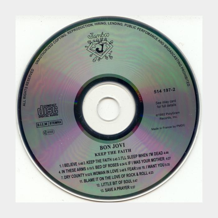 CD Bon Jovi - Keep The Faith