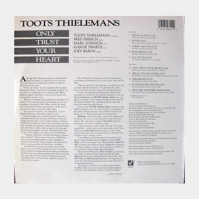 Toots Thielemans – Only Trust Your Heart (ex/ex+)