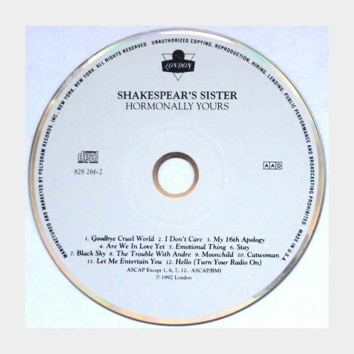 CD Shakespear's Sister – Hormonally Yours (ex+/ex+)