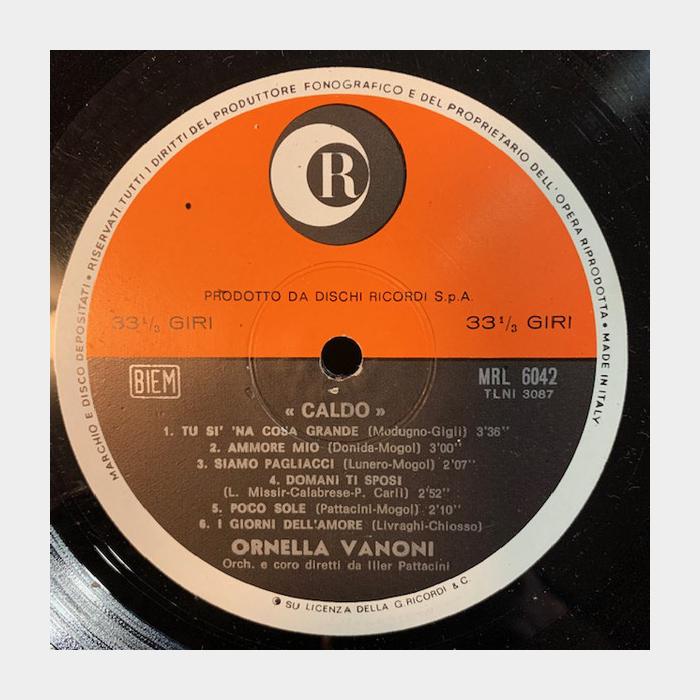 Ornella Vanoni - Caldo (ex+/ex+)