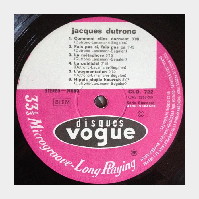 Jacques Dutronc - Jacques Dutronc (ex+/ex+)