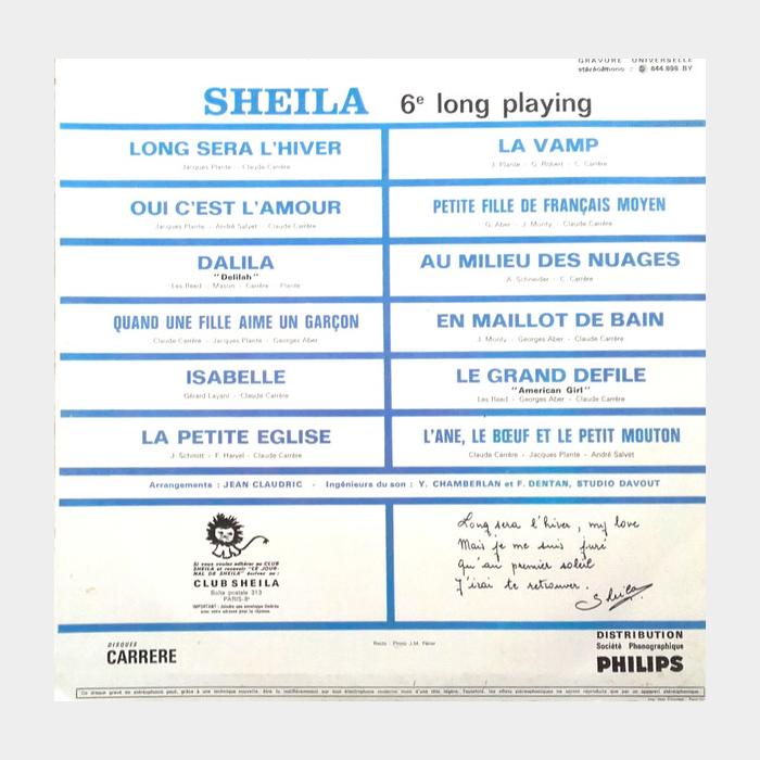 Sheila – Long Sera L'hiver (ex/ex+)
