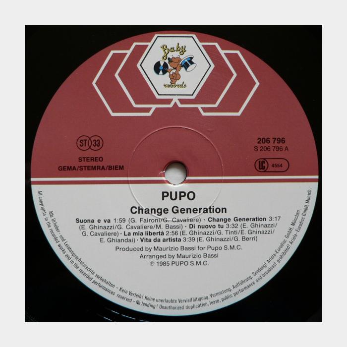 Pupo - Change Generation (ex+/ex+)