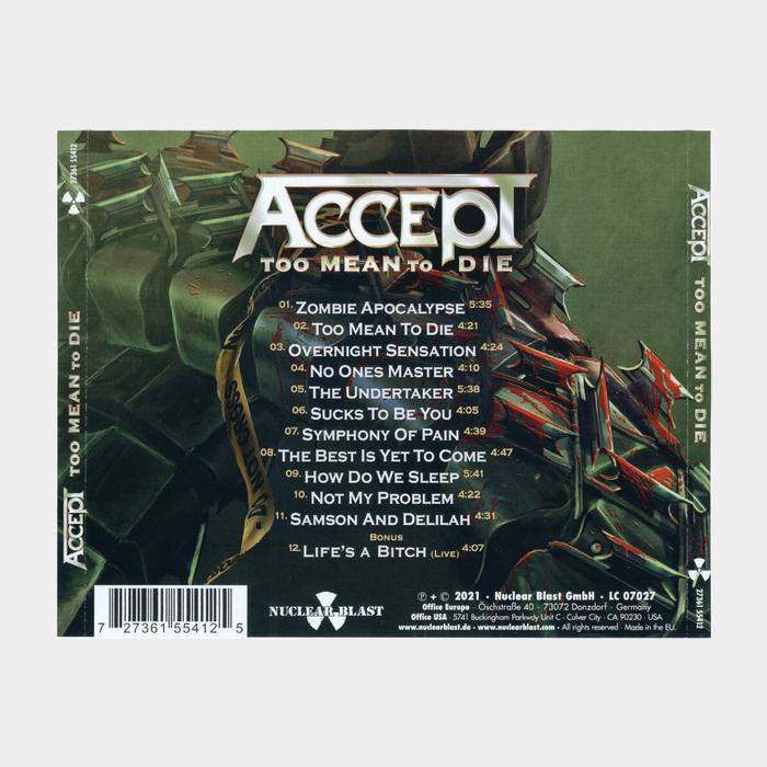 CD Accept - Too Mean To Die