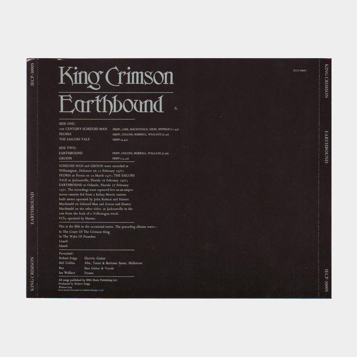 CD King Crimson - Earthbound