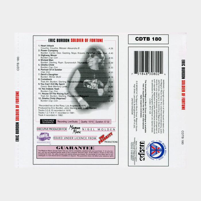 CD Eric Burdon - Soldier Of Fortune