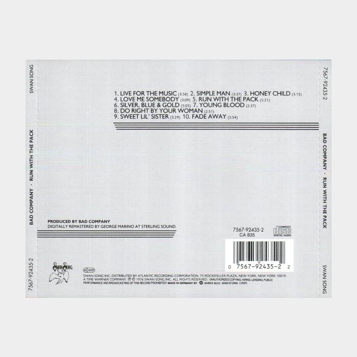CD Bad Company - Run With The Pack
