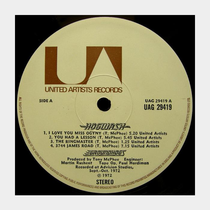 Groundhogs - Hogwash (ex+/ex)