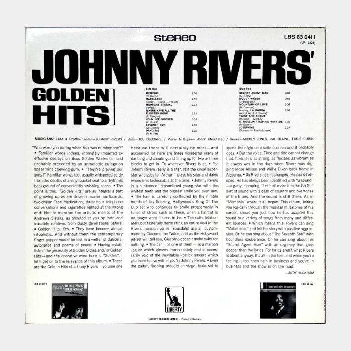 Johnny Rivers - Golden Hits (vg+/ex-)