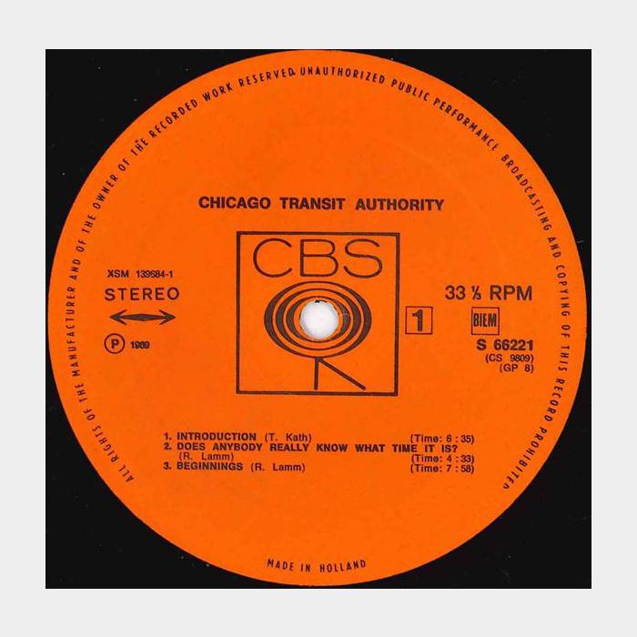 Chicago - Transit Authority 2LP (ex+/ex)
