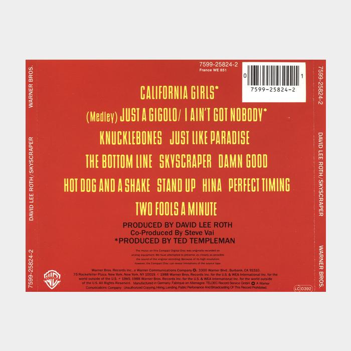 CD David Lee Roth - Skyscraper (ex+/ex+)