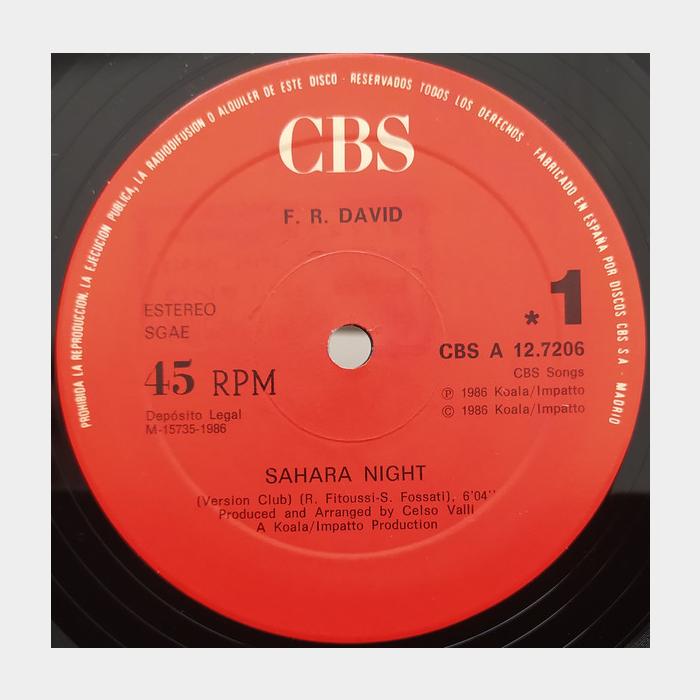 F.R.David - Sahara Night (vg/vg, 45 RPM)