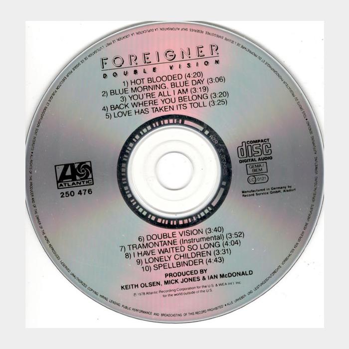 CD Foreigner - Double Vision (ex+/ex)