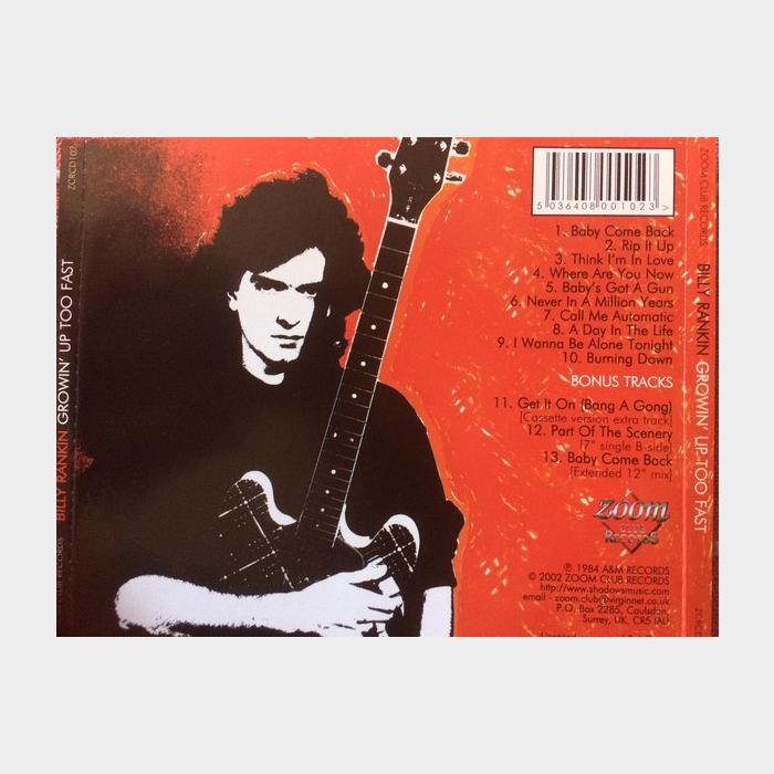 CD Billy Rankin - Growin' Up Too Fast