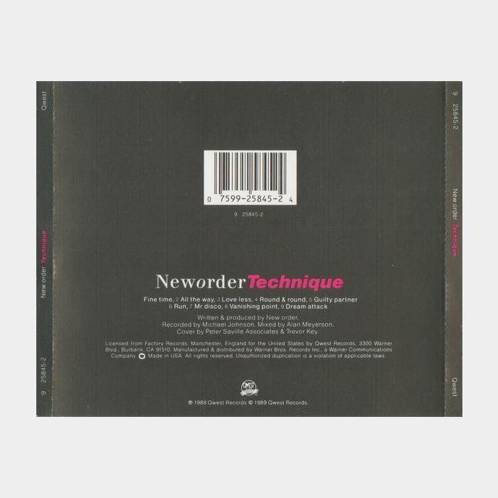CD Neworder - Technique (ex+/ex)