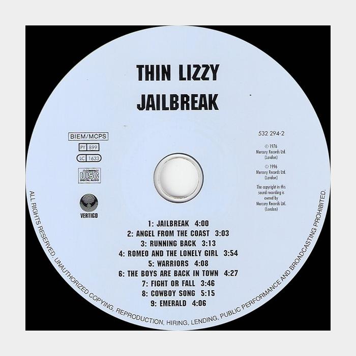 CD Thin Lizzy - Jailbreak (ex+/ex)