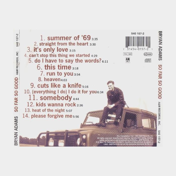 CD Bryan Adams - So Far So Good
