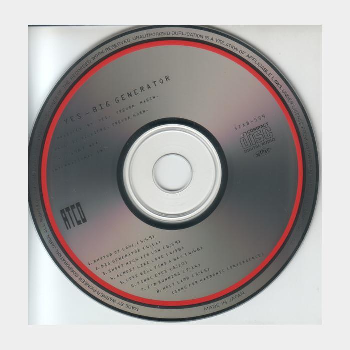CD Yes - Big Generator (ex+/ex+)