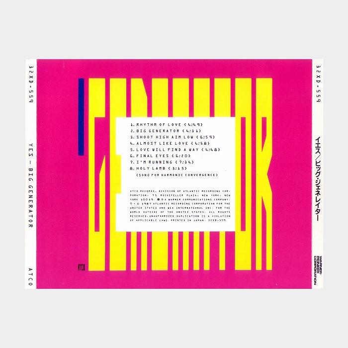 CD Yes - Big Generator (ex+/ex+)