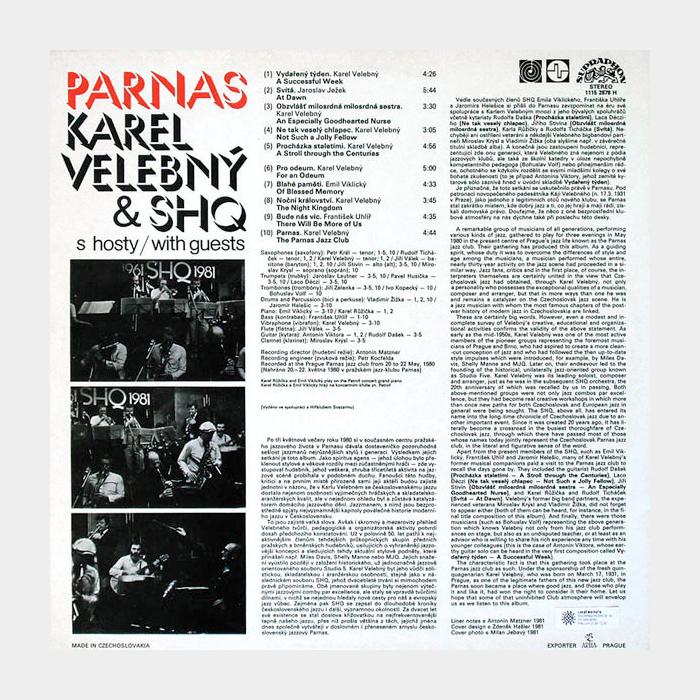 Karel Velebny & Shq - Parnas (ex+/ex)