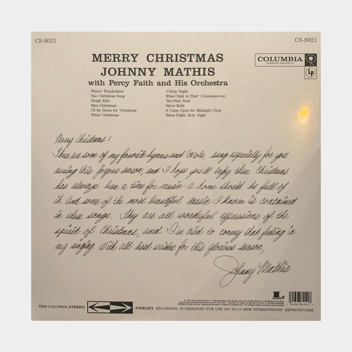 Johnny Mathis - Merry Christmas (sealed, 180g)