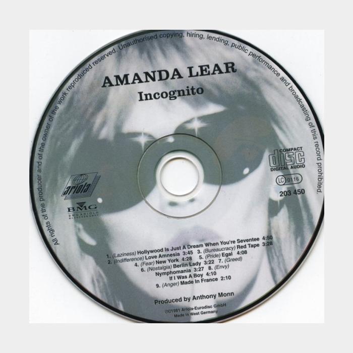 CD Amanda Lear - Incognito