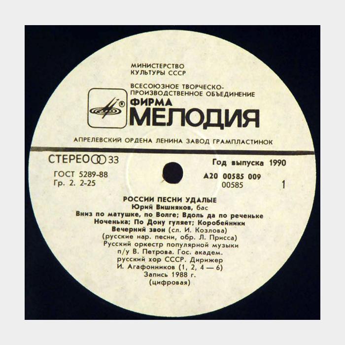 Юрий Вишняков - России Песни Удалые (ex/ex)