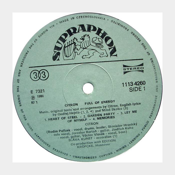 Citron - Full Of Energy (ex/ex)