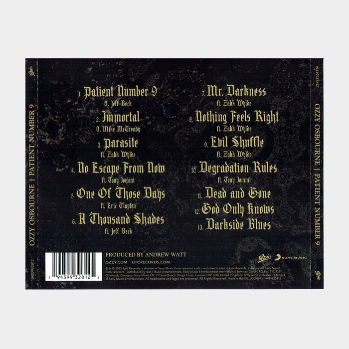 CD Ozzy Osbourne - Patient Number 9