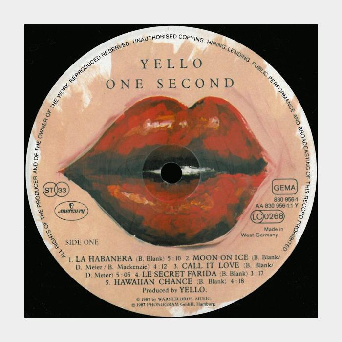Yello - One Second (ex+/ex+)