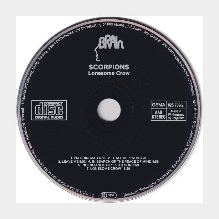 CD Scorpions - Lonesome Crow