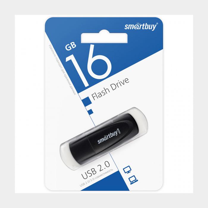 USB Flash 16Gb Smartbuy Twist Black