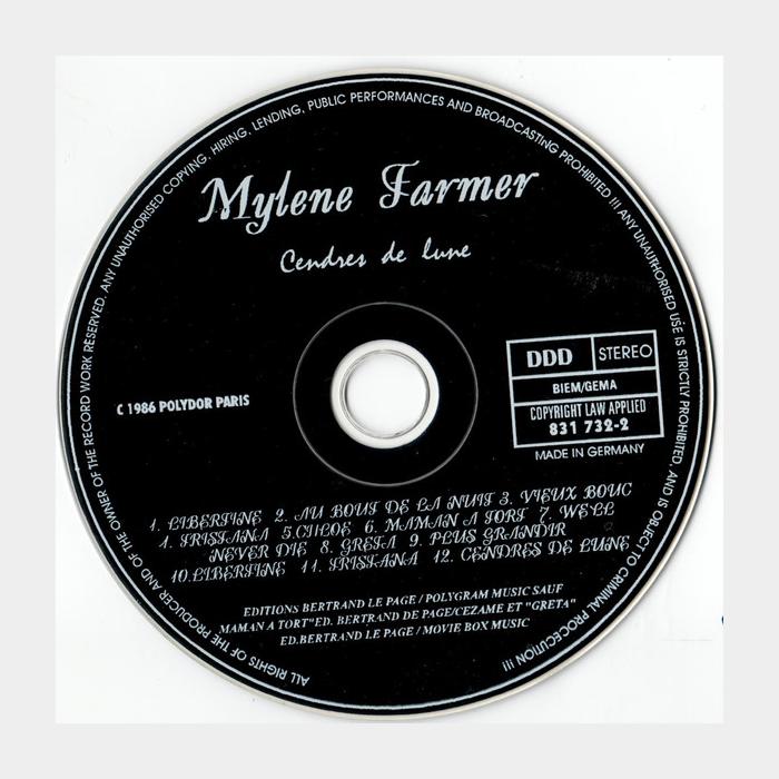 CD Mylene Farmer - Cendres De Lune