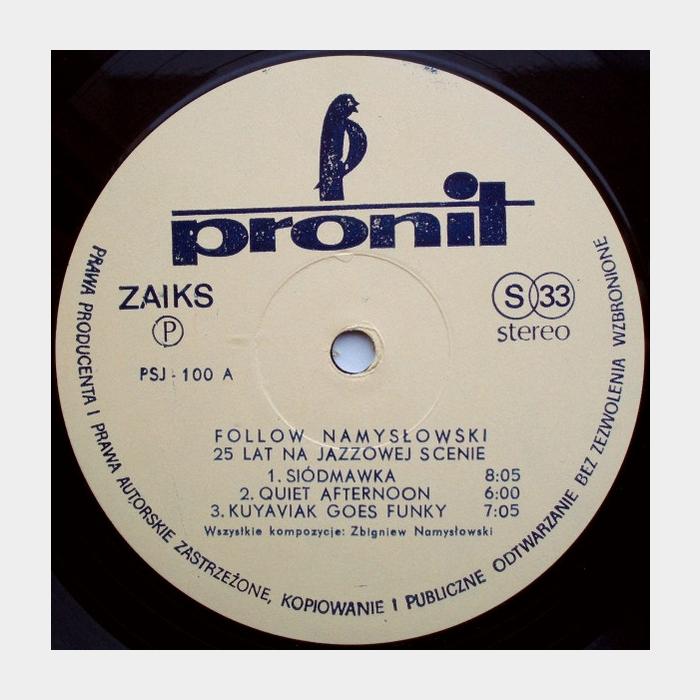 Zbigniew Namysłowski – Follow Namysłowski (ex/ex)