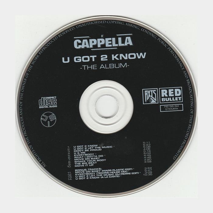 CD Cappella - U Got 2 Know