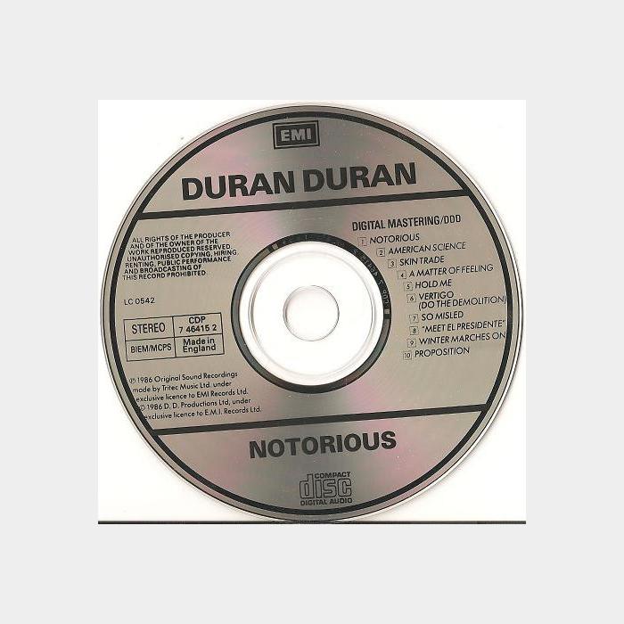 CD Duran Duran - Notorious