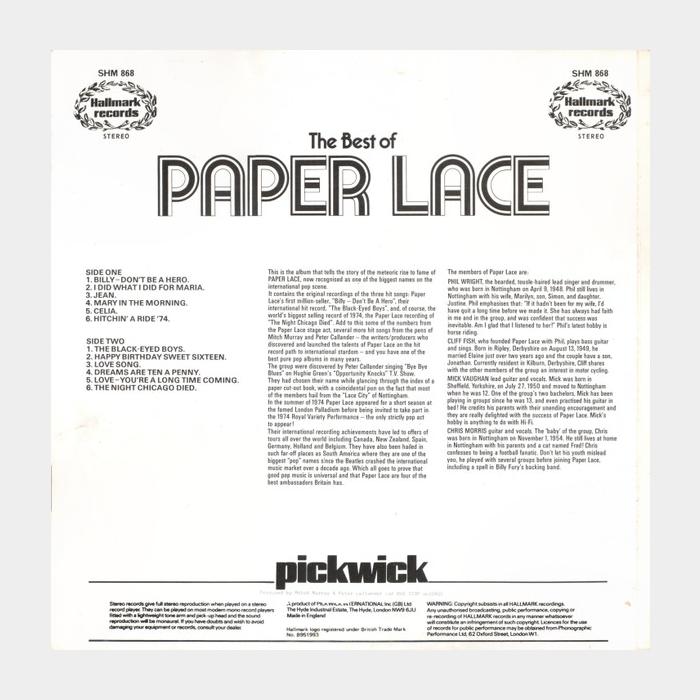Paper Lace - The Best Of (ex+/ex+)