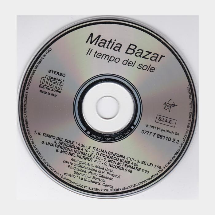 CD Matia Bazar - Il Tempo Del Sole